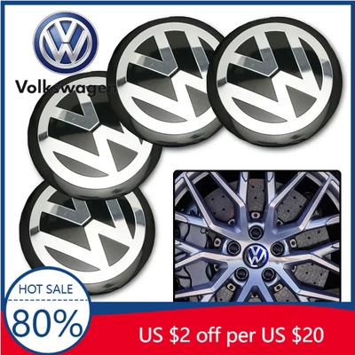 Für VW Volkswagen Jetta MK5 Golf 4 Stück 56mm Auto Radaufkleber Mittelnabenkappe Auto Emblem Abzeichen Aufkleber für Volkswagen GTI R-Line R