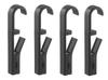 Yamazaki Jitsugyo 5492 Rotating Hanging Clip, Set of 4, Black, Approx. 1.7X3.1X12.2cm (per Piece), Tower, Easy To Grip, Can Rotate 360 Degrees,