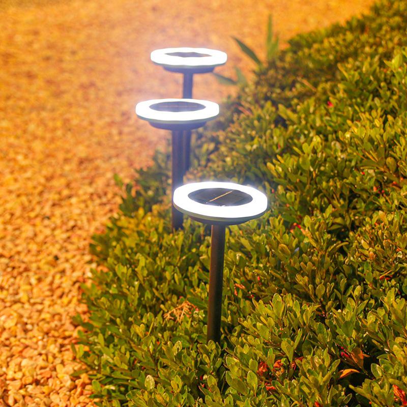 Waterproof Solar Garden Lights: Outdoor Courtyard, Lawn, Flower Bed Decoration with Ground Stake & Sensor