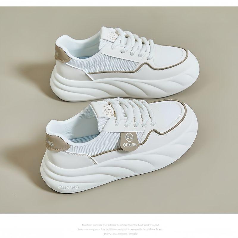 

Модная и удобная обувь на платформе женская 2025 лето новая увеличивающая рост дышащая универсальная белая обувь интернет-знаменитость студенческая повседневная обувь 38 хаки