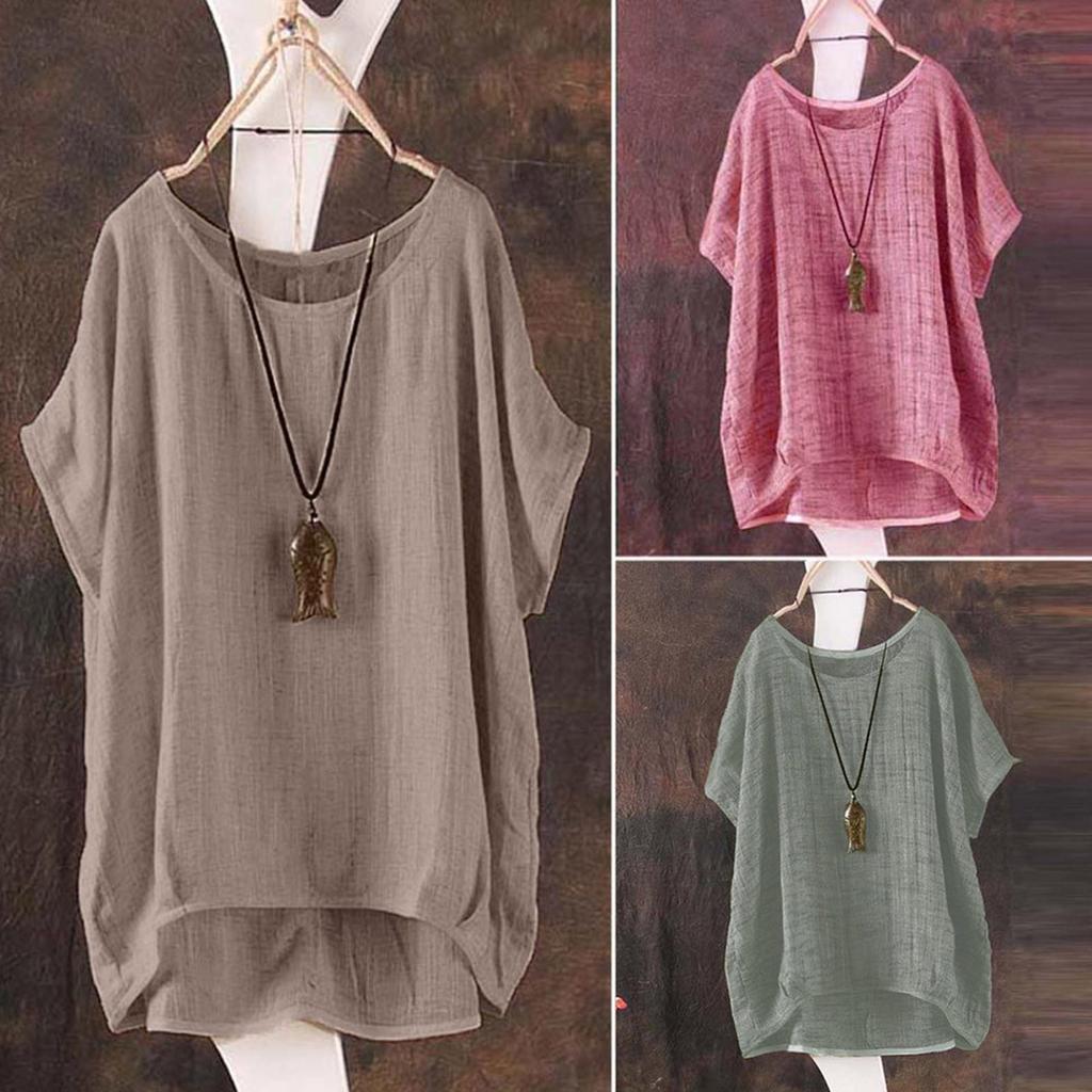 Shinnyverse Women's Short Sleeve Top - Loose Fit Casual Batwing T-Shirt, Round Neck, 95% Polyester 5% Elastane