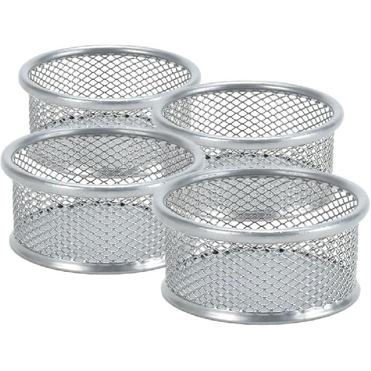 Operitacx 4Pcs Paper Clip Holders Mesh Paper Clip Holder Paperclip Dispenser Paper Clip Organizer Binder Clip Bobby Pin Hair Clip Holder for Desk