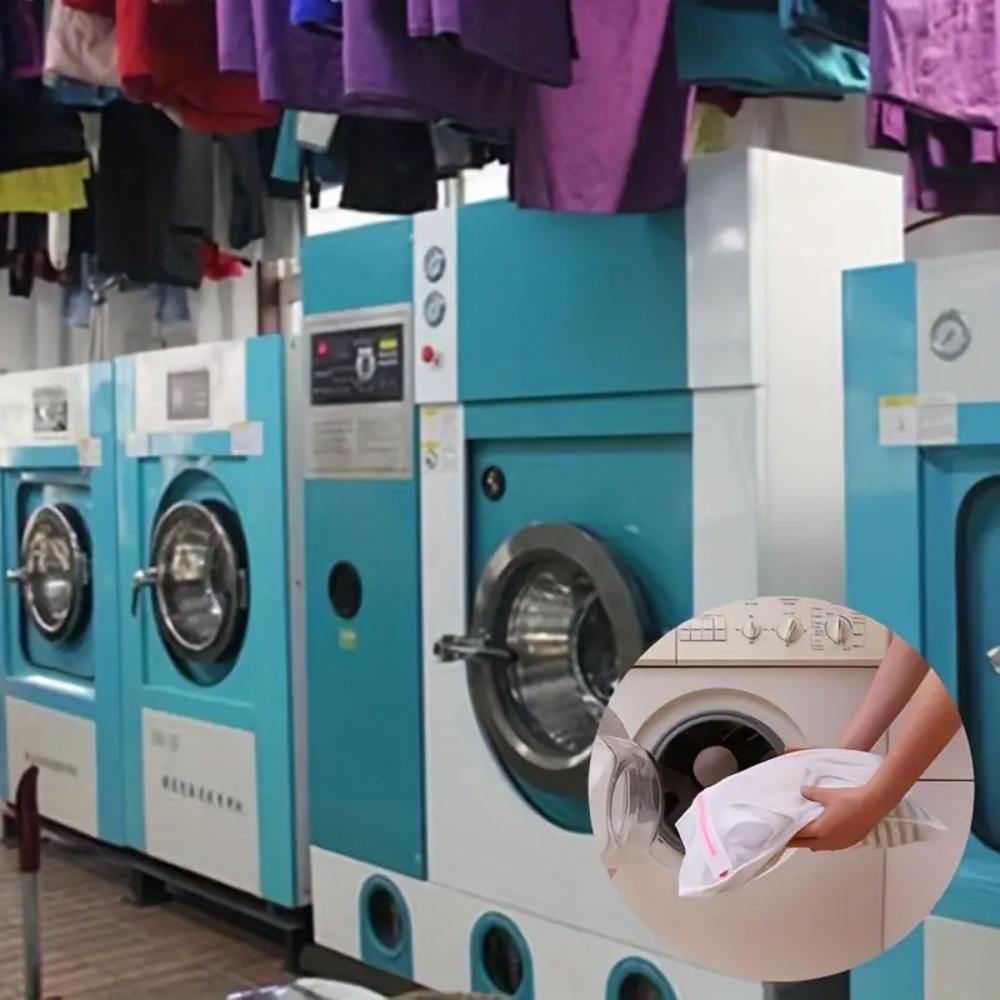 This 4-piece set protects the laundry bag from getting clothes dirty, cleans the washing machine, prevents tangling and deformat