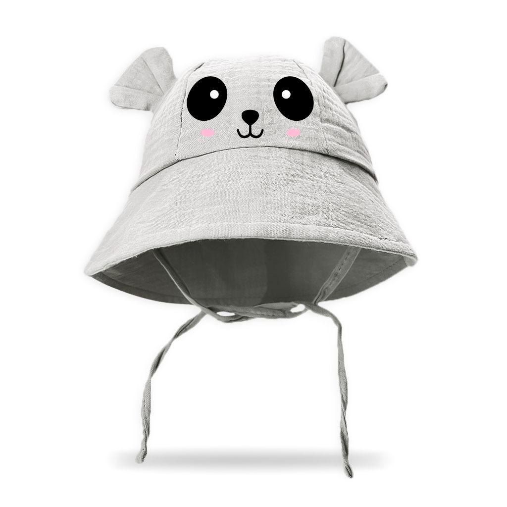 Neuer Little Bear Musselin Fischerhut für Kinder - Frühling/Sommer Baby Sonnenhut