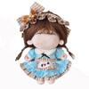 Lolita Maid Attire Doll Clothes 20CM Doll Headwear Dress Set  Cotton Stuffed Doll