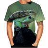 Summer Fashion Funny Animal T-shirt Unisex 3d Frog Printing Couple Funny T-shirt Casual Hip-hop Short Sleeve