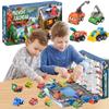Cars Advent Calendar 2025 Construction Cars Set Xmas Countdown Calendar Holiday Countdown Calendar Gift for Kids Boys