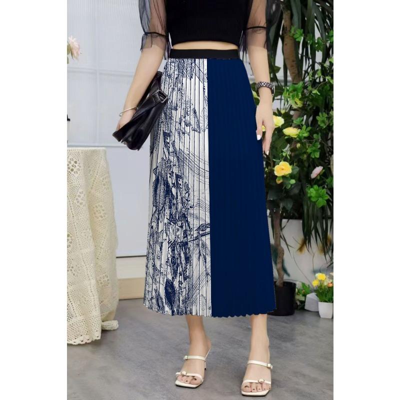 New Skirt Women's Eba Skirt Printed Cartoon Pleated Skirt