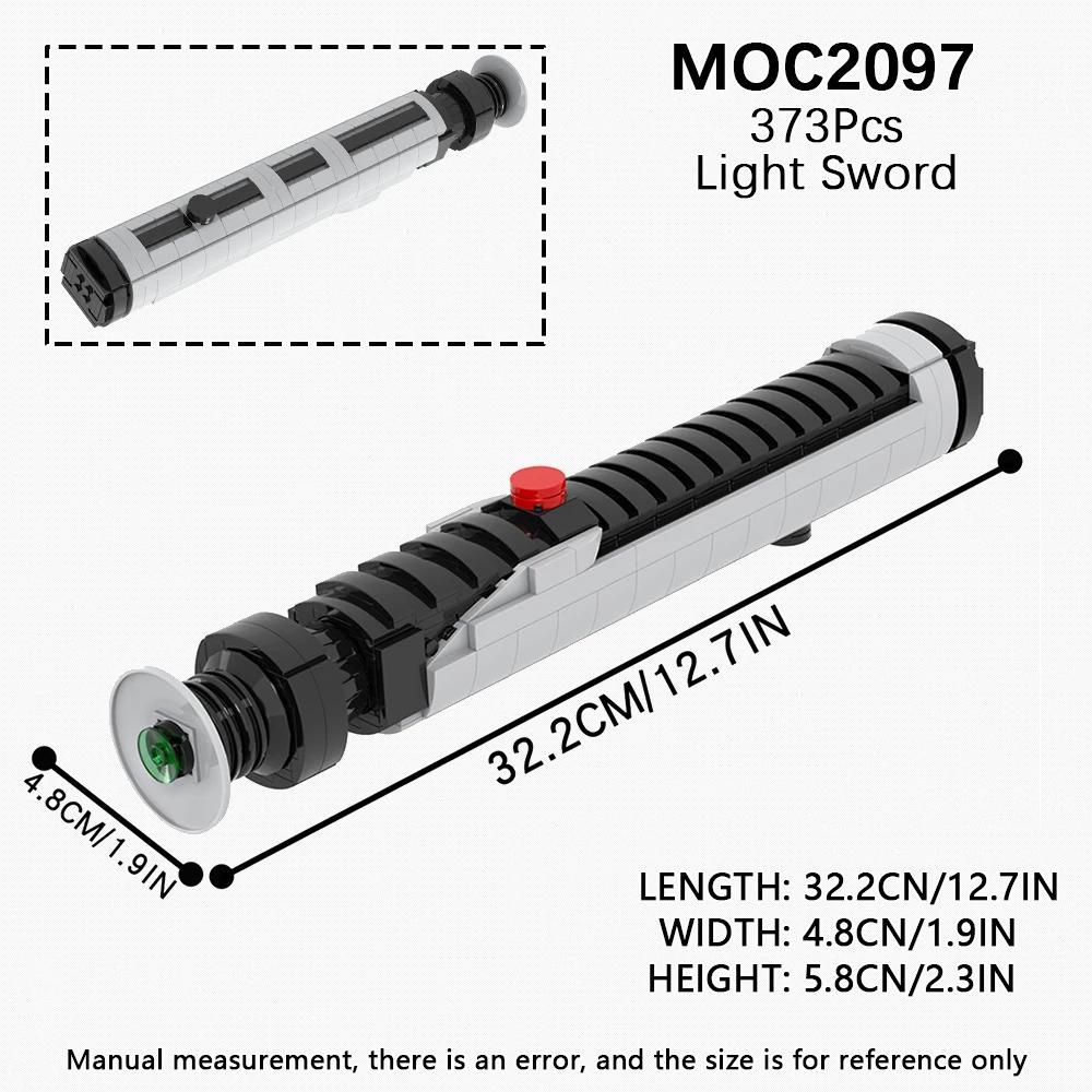 MOOXI Lightsaber MOC Bricks Set Dueling Blaster Laser Movie Space Wars Light Sword Hilt DIY Building Block Weapon Kids Toys Gift