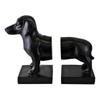 Sausage dog bookends, black finish