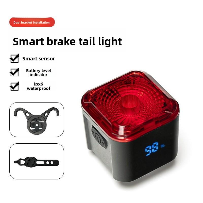 Bicycle Tail Light With Smart Brake Sensing For Night Mountain Road Cycling