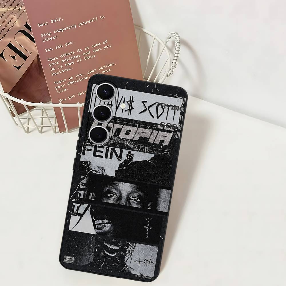 

T-Travis S-ScottS Singer Phone Case For Samsung S 24 Fe 25 Ultra Plus 20 Lite 21 30 22 23 24 22 Ultra 5G Fundas Samsung S22 Plus 5G