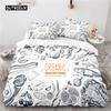 Duvet Cover Gourmet Food Burger Bedding Set Hot Dog French Fries Comforter Cover Microfiber Quilt Cover King Size Bedroom Decor