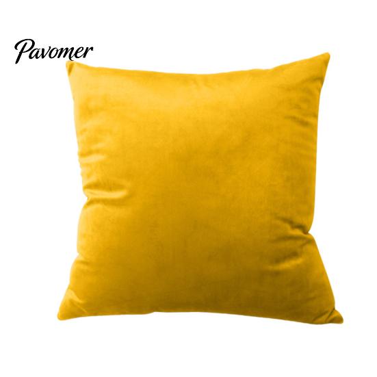 High-density Velvet Pillow Cover Solid Color Cover, Soft Plush Throw Case, 17.7x17.7 Inch Pillowcase Smooth Cushion for Sofa, Bed, Office, Cozy