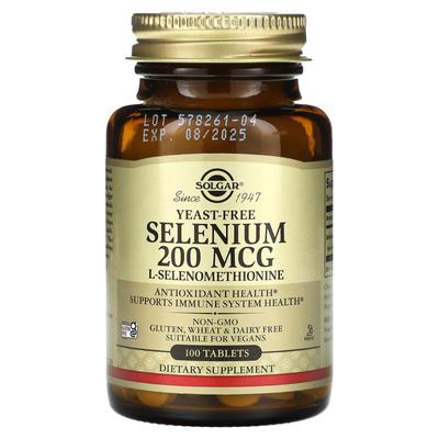 Seleniu, Fără drojdie, 200 mcg, 100 comprimate