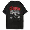 Vintage Y2k Tops Fashion Tshirt Rapper Tupac Tops Hip Hop Streetwear Print T Shirt Women Harajuku Casual Loose Tees Unisex