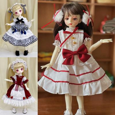 Doll Clothes for 1/6 Bjd Clothes Dolls Dress Toy Girl Doll Present Color Match Hoodies Dolls Accessories