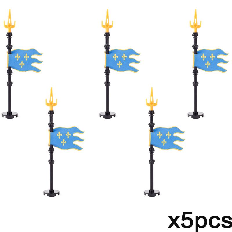 MOC Mittelalterliche Flagge Burg Serie Bausteine Figuren Zubehör Löwe Adler Altes Rom Burg Ritter Umhang Steine Spielzeug Geschenk