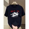 European Size Heavyweight Pure Cotton Trendy Brand Printed Short Sleeve T-Shirt for Men Summer New Casual Versatile Outdoor Sport Breathable Top