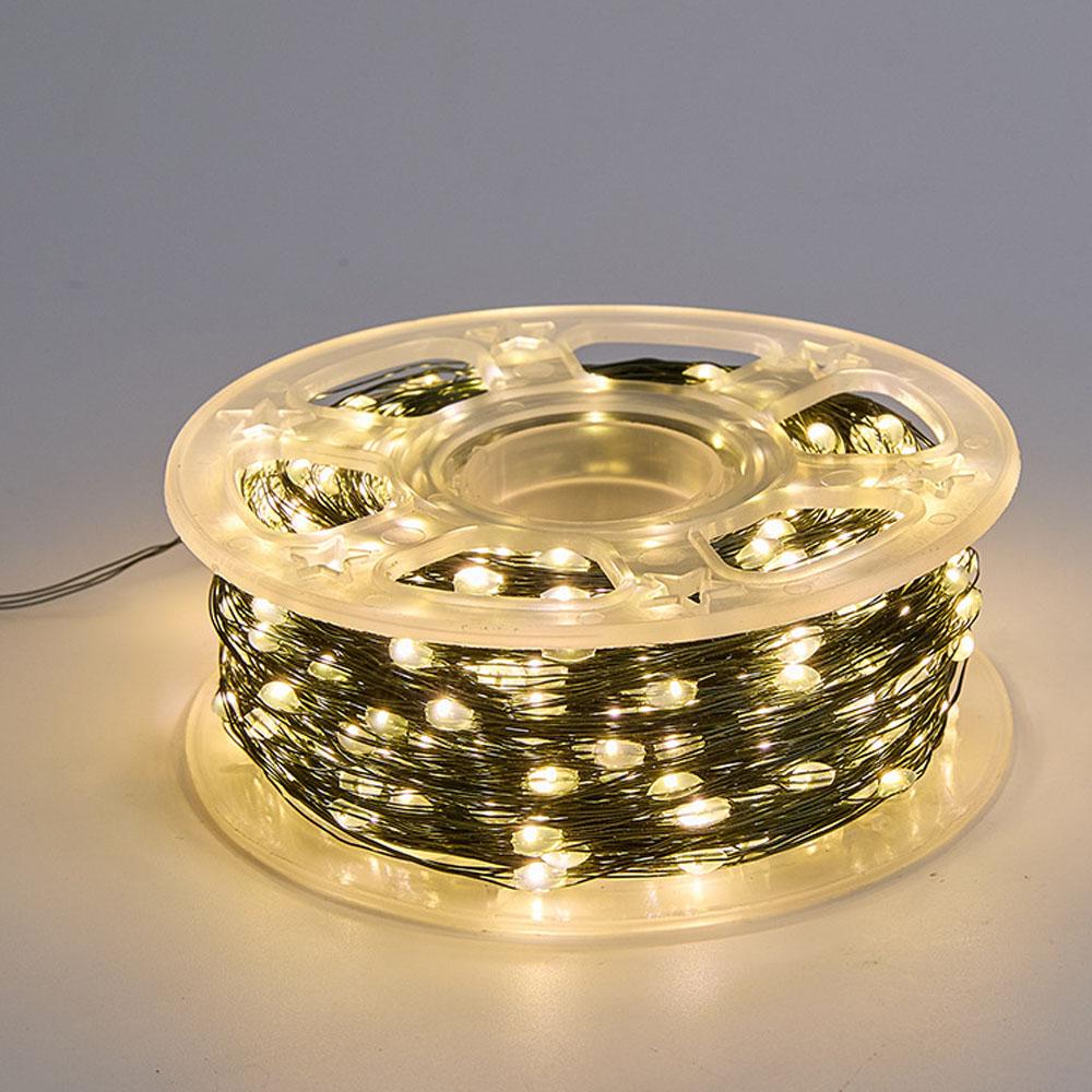 

Атмосферна нічна світлова стрічка Різдвяна весільна прикраса Гірлянда Зелений мідний дріт Різдвяна декоративна лампочка Пульт дистанційного керування 5M 50Leds теплим білим кольором