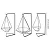 Artistic Metal Plant Holder Geometric Durability Iron Garden Shelf For Living Room Balcony Decoration
