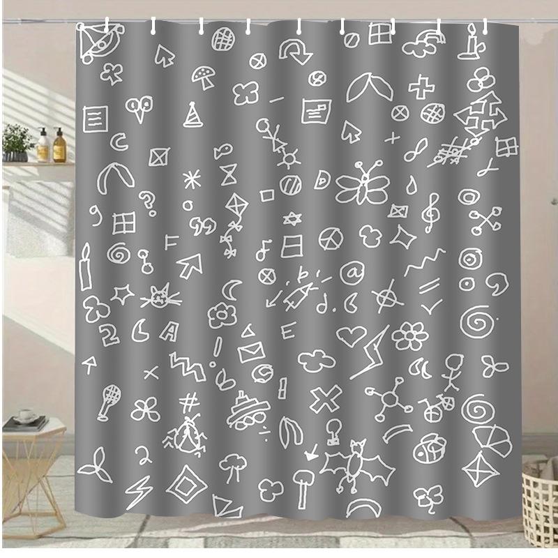 

Tulip Flowers Washable Dirt-Resistant Shower Curtain Shower Head Waterproof Polyester Bath Curtain For Home Decor Accessories W60H190(CM)-1 Pcs