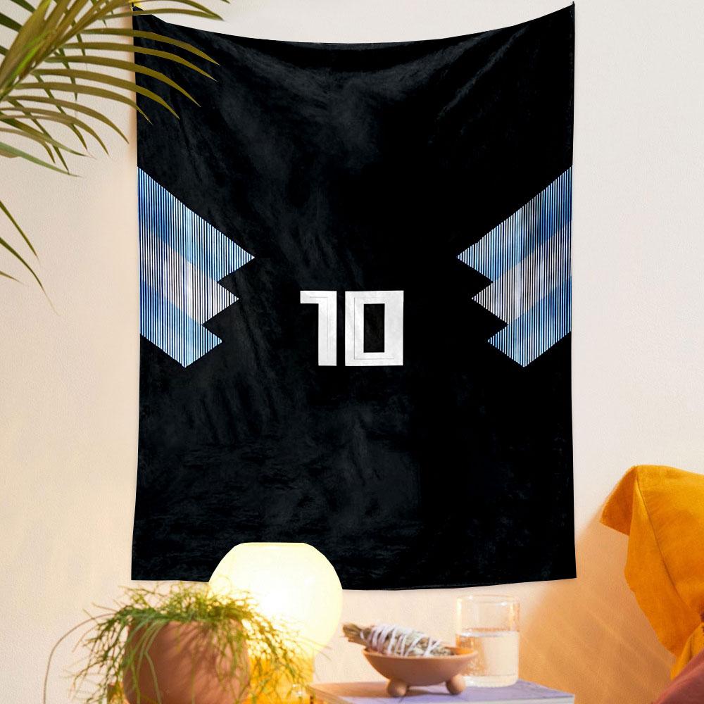 Modern Geometric Design with Number 10 Patterned tapestry home decor, suitable for bedroom and living room, gift