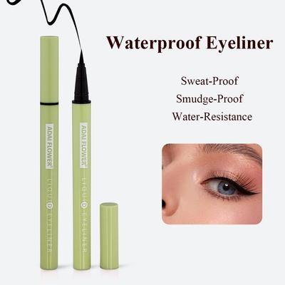 Waterproof Eyeliner Smudge-proof, Transfer-proof, Long-lasting Color Light Green Eyeliner Black