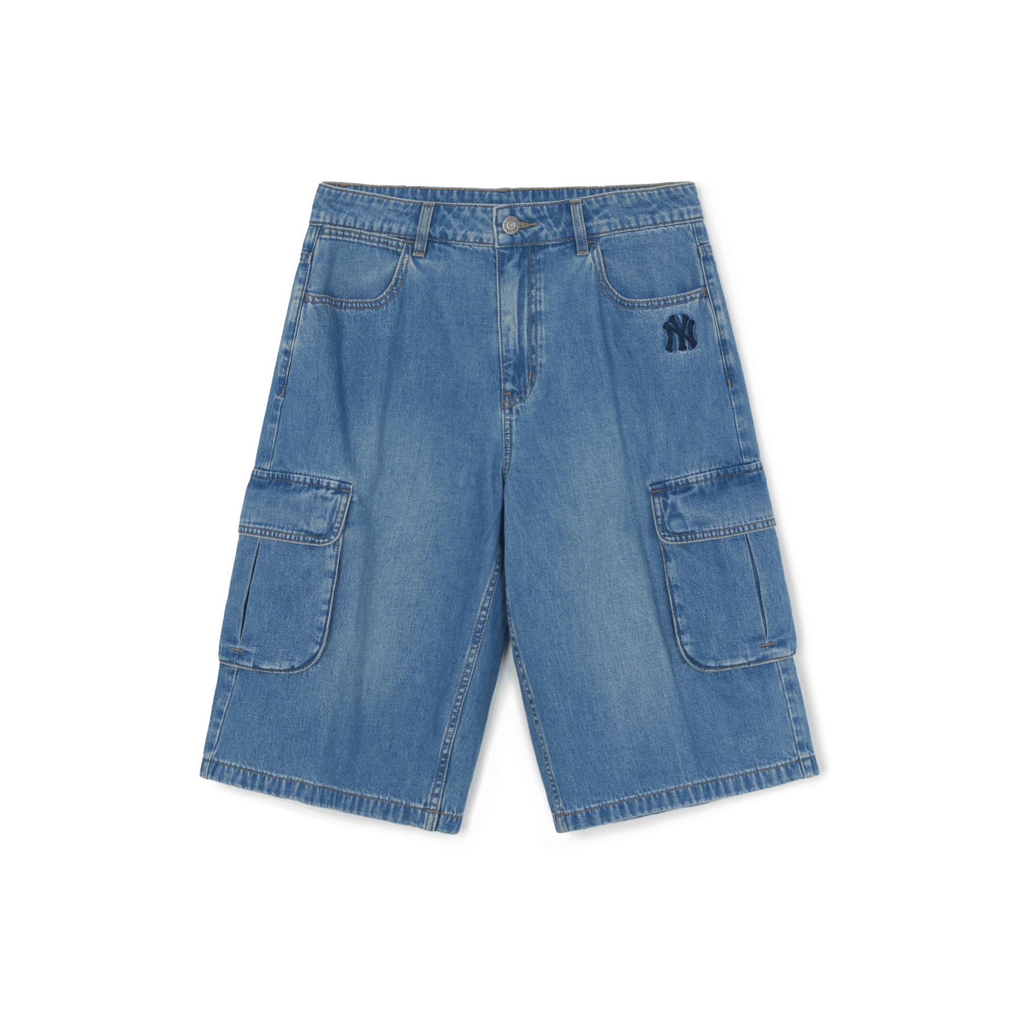 MLB New York Yankees Denim Shorts Men s 3LDPV0163-50INS L
