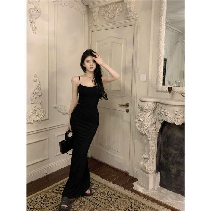 Summer Korean Design Halter Suspender Dress Women's Pure Desire Sexy Slim and Thin Inner Hip Skirt