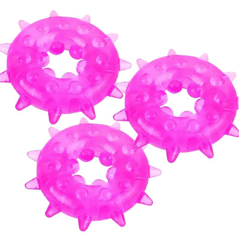 Male Cockring TPE Soft Time-delay Ring Snowflake Shape Masturbator Flexible TPE Erection Ring Adults Sex Toy for Men Lock Ring