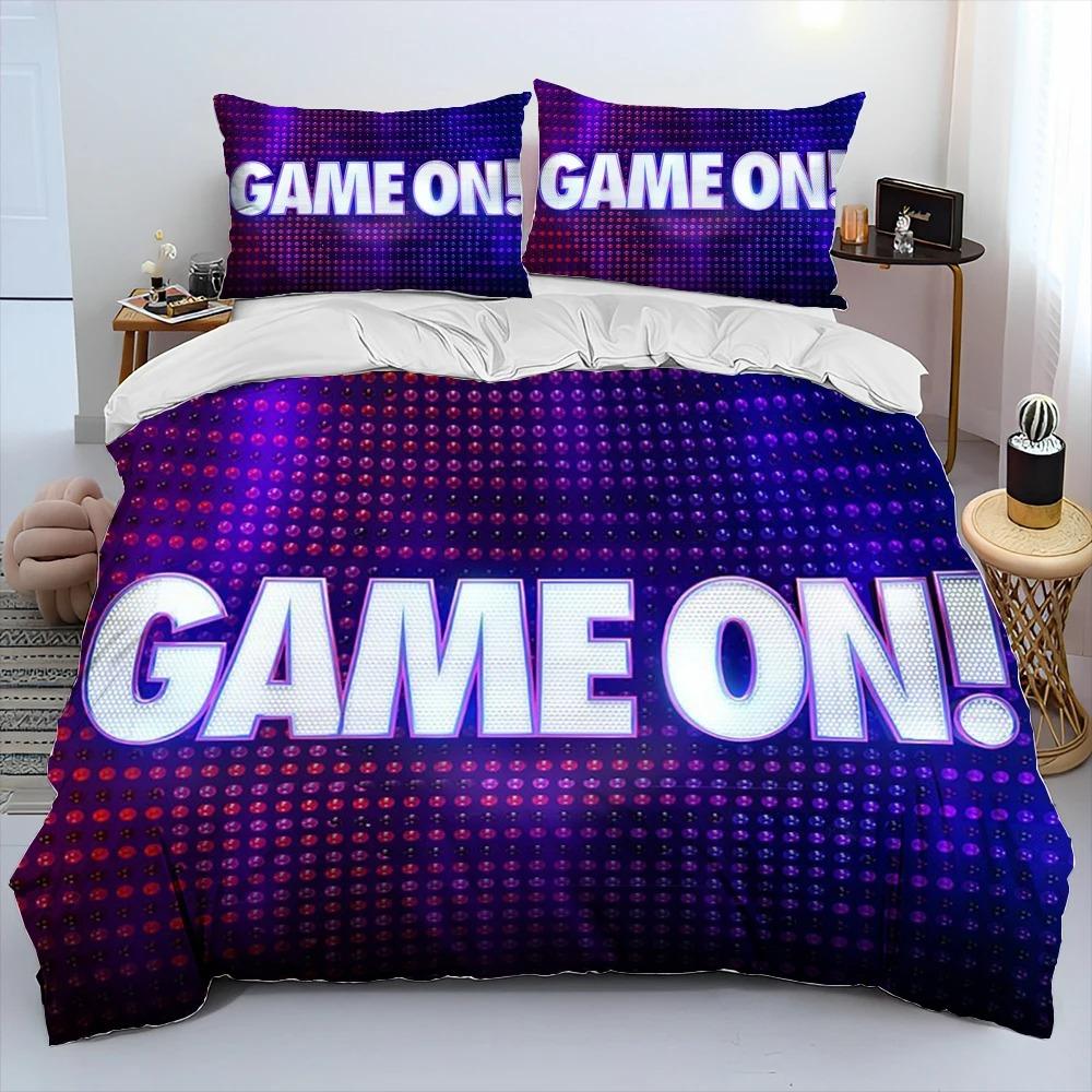

Игровой Набор Постельного Белья Game Over из Картона, Мягкое Покрывало Пододеяльник Наволочка, Размеры King Queen 120*200cm Single
