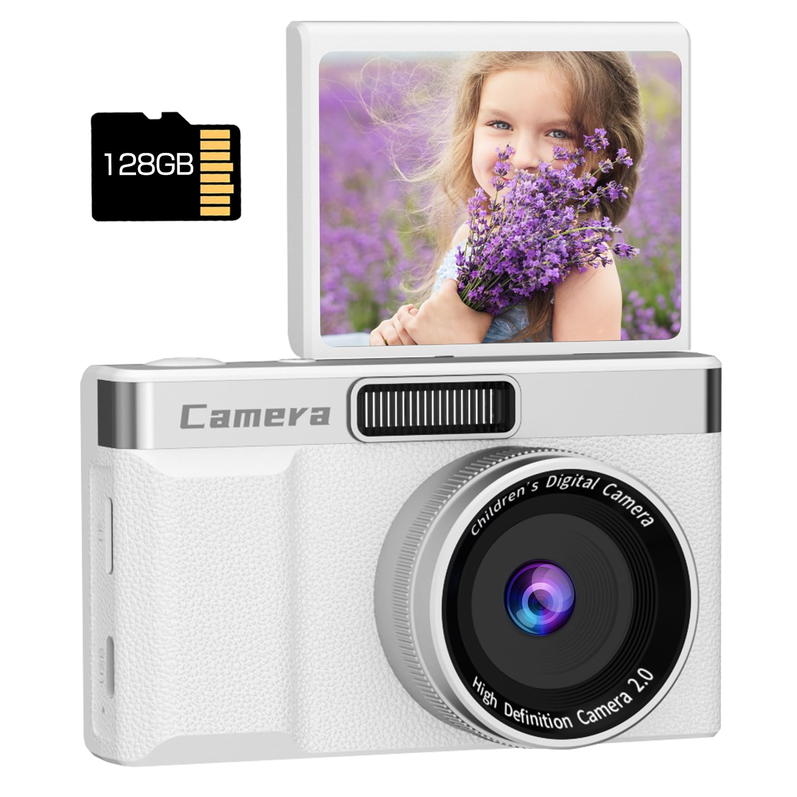 

Digital camera 30FPS 1080P 16x pixel perfect for compact digital camera [68 megapixels, attractive] HD, flickering, beginners, білий