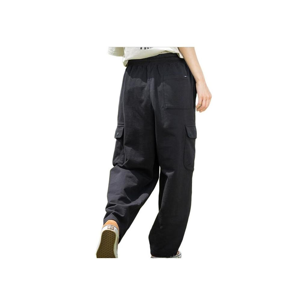 Vans Solid Color Mid-Rise Straight Leg Cargo Pants Men Bottoms Black VN000BZ6BLK