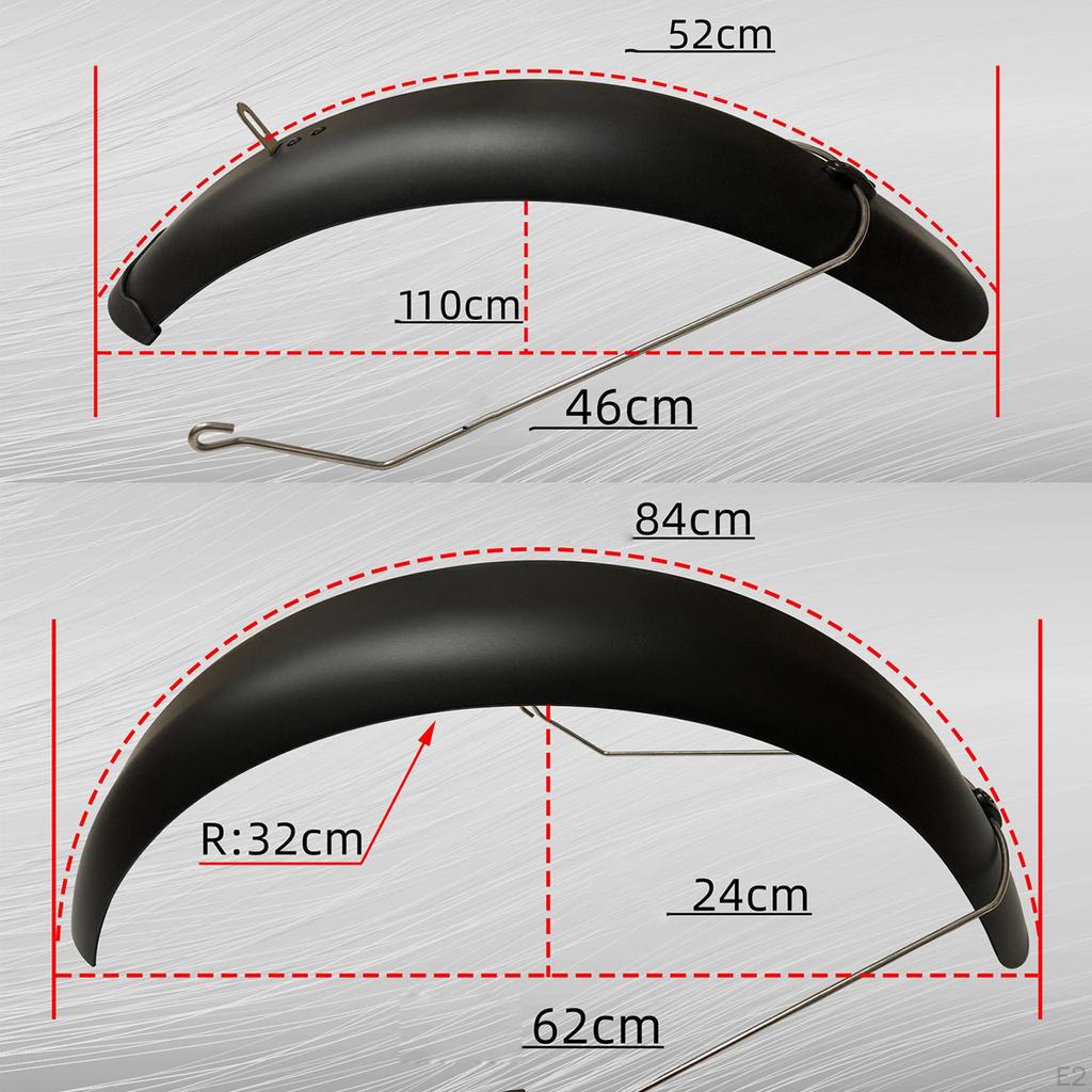 Bike Fender Mudguard Bicycle Mud Guard for 20x5.0inch Mountain Bikes