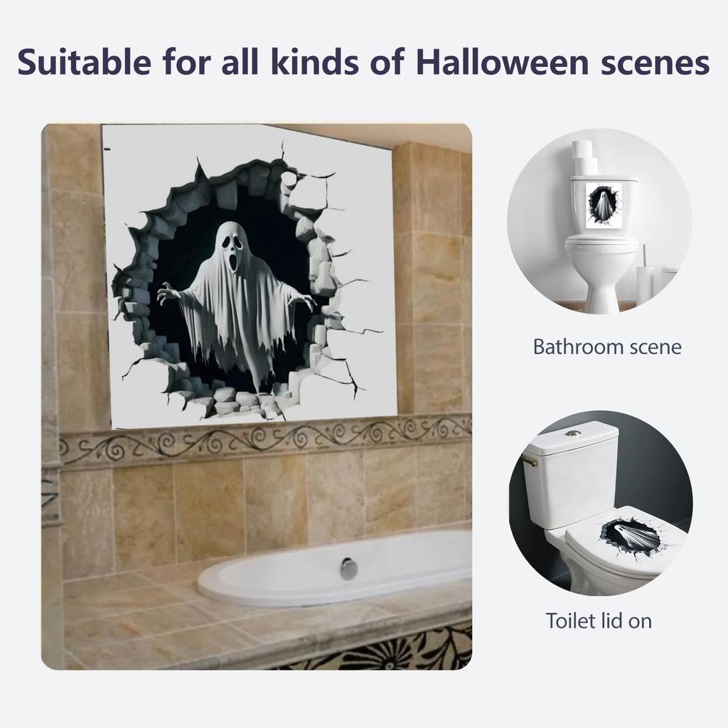 Horror Badezimmer Toilettentank Aufkleber Wasserdichter Toilettenaufkleber Tapete