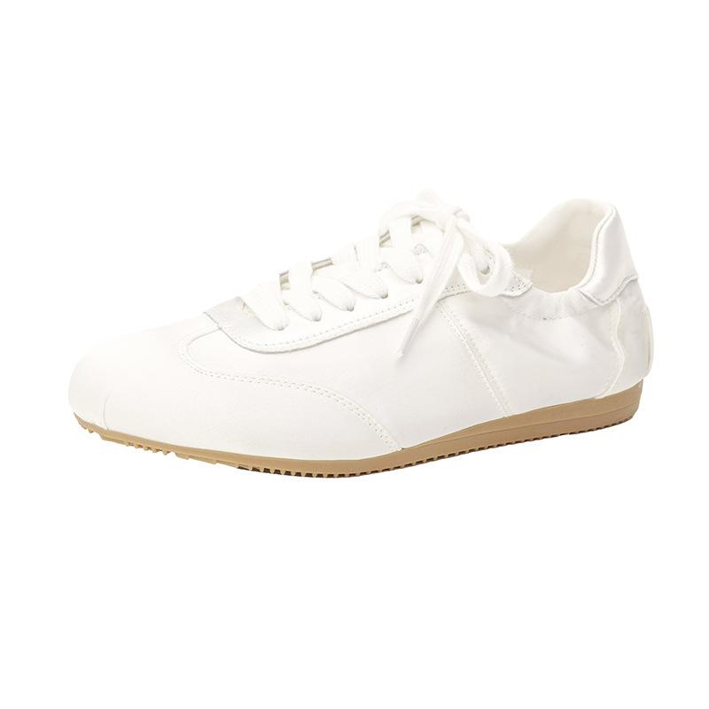 

Ballet style satin surface moral training shoes women s 2025 new niche designer fashion versatile casual shoes 34