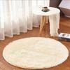 Einfache kreisförmige Matte Wohnzimmer Schlafzimmer Badezimmertür Rutschfeste dicke Kaschmirimitat Teppich Fußmatte