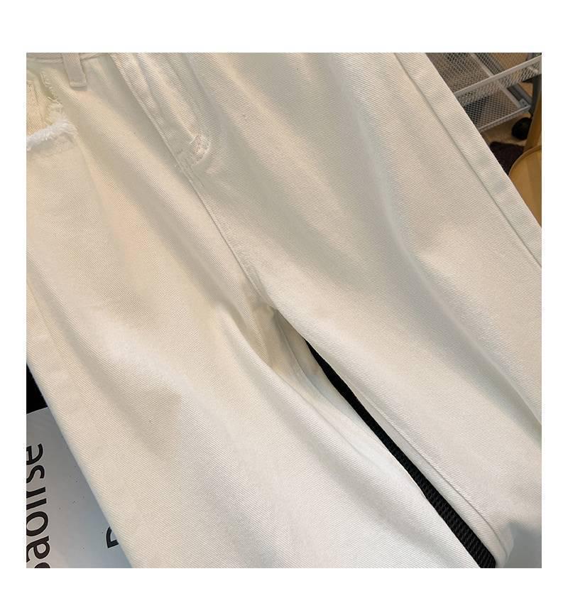 2025 Women's High Waist Retro Wide Leg Jeans - White