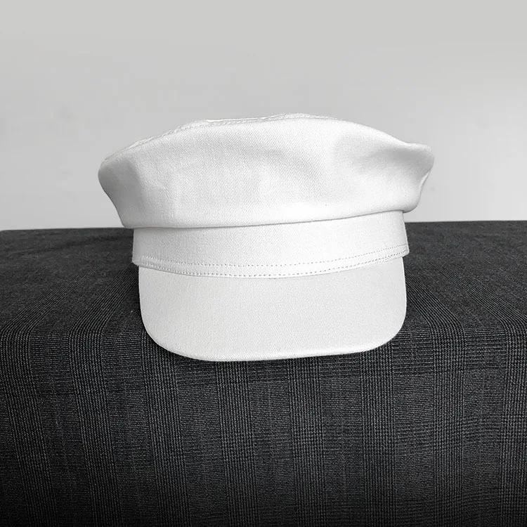 

Nautical Peaked Cap for Men, Vintage Flat Top Beret, Military Style, Breathable Cotton, Summer Boating Hat, Anchor Patch, 2025 XL 60-62cm