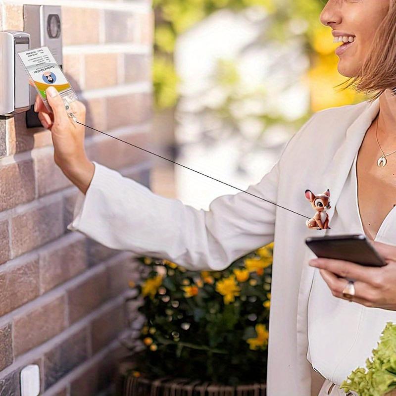 Reindeer Nurse Badge Reel - Retractable Christmas ID clip, a perfect gift for medical staff and students.