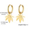 My Shape Lovely Flower Hoop Earrings for Women Gifts Stainless Steel Heart Sun Maple Leaves Earrings Fashion Jewelry Wholesale