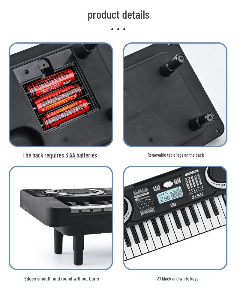 37-Key Multifunctional Electronic Children's Keyboard Piano Toy