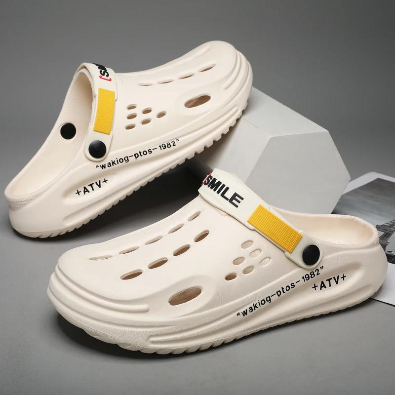 Classic Summer Clogs Men Slippers Breathable Garden Shoes Outdoor Comforty Beach Slippers Home Slippers Antiskid Slippers