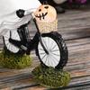 Cartoon Ghost Figurines Ornament Funny Ghost Statue Unique Ghost Bike Rider  Halloween