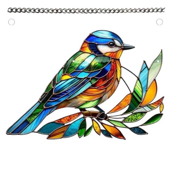 

Birds Hanging Ornaments Acrylic Bird Window Decorations Colorful Sun Catchers for Christmas Trees Easter Parties Home Garden Patio Balcony Decor S C