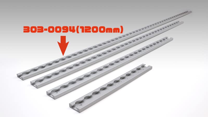 Șină pentru piese de motocicletă Kijima, fixată pe caroseria vehiculului, 1200 mm, aluminiu anodizat, finisaj argintiu, cu o singură atingere, 303-0094