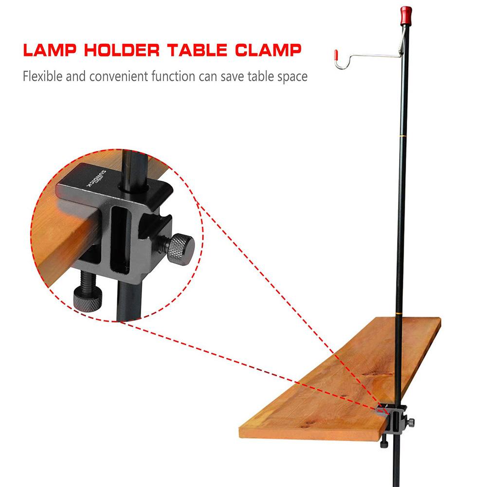 2pcs Light Stand Pole Table Clamp Clip Adjustable Lantern Stand Clip For Light Pole for Outdoor Camping Lantern Camera