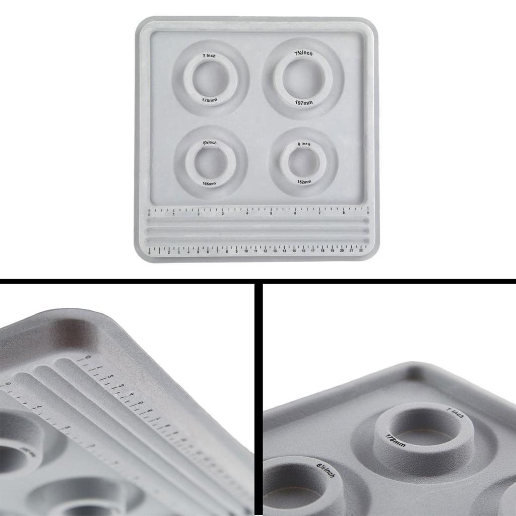 Tavola di Design per Braccialetti Rotondi, Tappetini Tavola per Perline, Organizer per Perline Collane, Vassoio Attrezzo per Creazione Gioielli Grigio