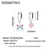 Earrings Niche High Sense S9 Sterling Silver Asymmetric Dream Rainbow Love Earrings Light Luxury Generation